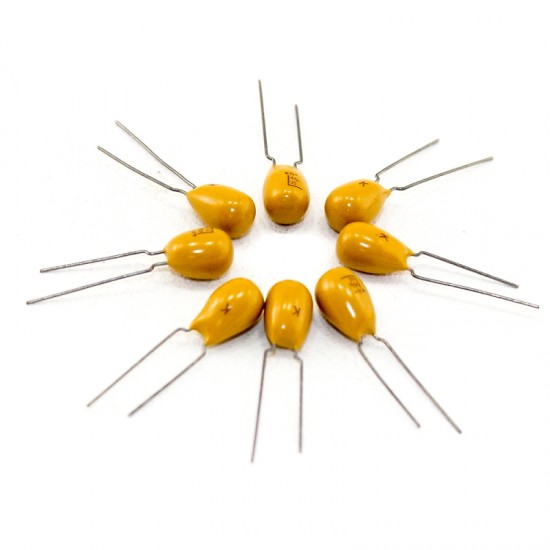 10uF 16V Tantalum Capacitor DIP (pack of 5)