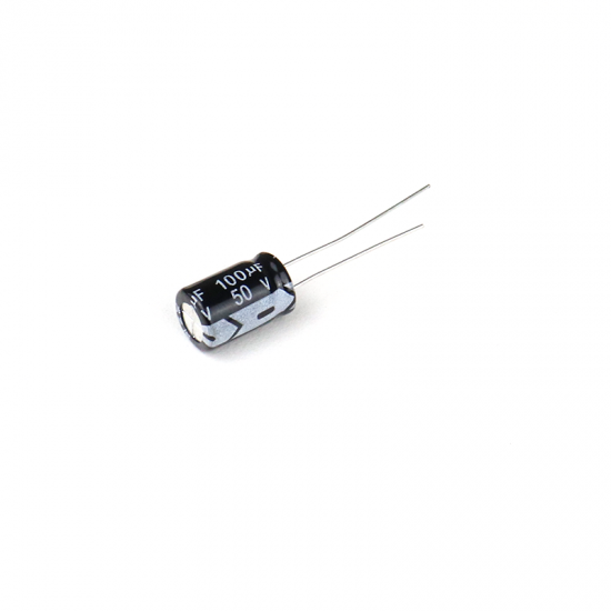 100 uF 50V Through Hole Electrolytic Capacitor (Pack of 15)