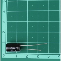 100 uF 50V Through Hole Electrolytic Capacitor (Pack of 15)