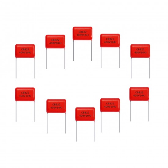 100nF 400V DIP Polyester Film Capacitor (Pack of 10)