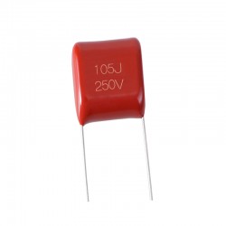 1uF 250V DIP Polyester Film Capacitors (Pack of 10)