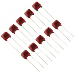 2.2nF 100V DIP Polyester Film Capacitor (Pack of 10)