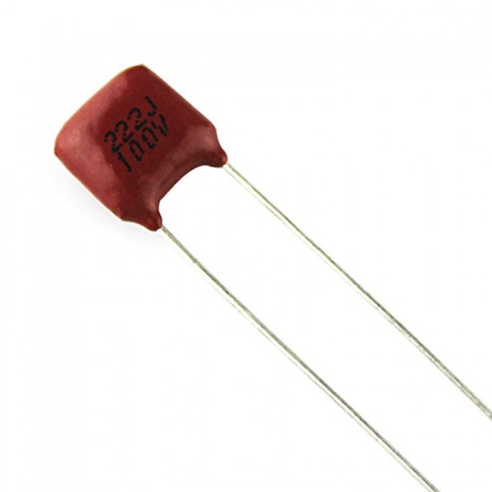 2.2nF 100V DIP Polyester Film Capacitor (Pack of 10)