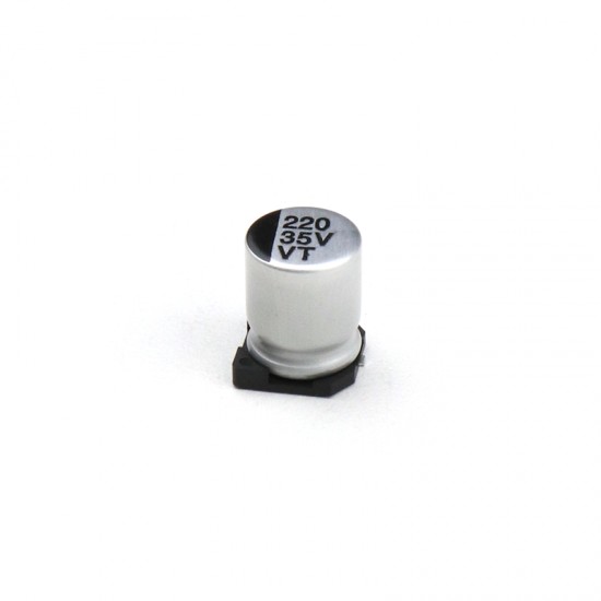 220 uF 35V Surface Mount Electrolytic Capacitor (Pack of 10)