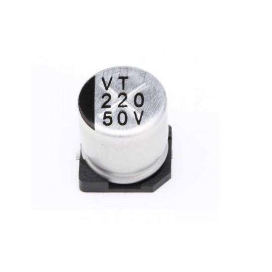 220uf 50V Surface Mount Electrolytic Capacitor (Reel of 500)