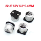 22uF 50V Surface Mount Electrolytic Capacitor (Pack of 10)