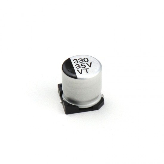 330 uF 35V Surface Mount Electrolytic Capacitor (Pack of 10)