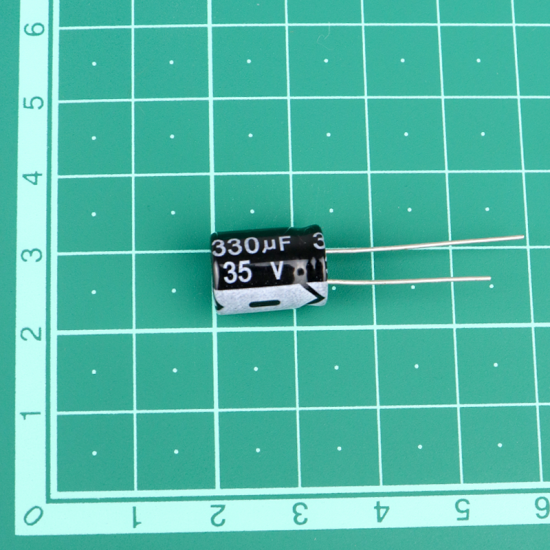 330 uF 35V Through Hole Electrolytic Capacitor (Pack of 20)