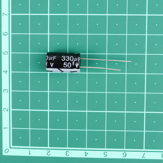 330 uF 50V Through Hole Electrolytic Capacitor (Pack of 10)