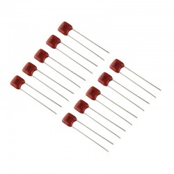 4.7nF 100V DIP Polyester Film Capacitor (Pack of 10)