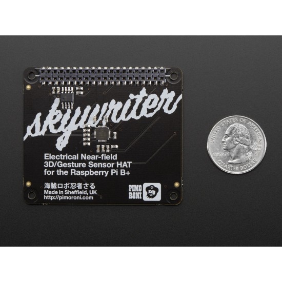 Adafruit Accessories Pimoroni Skywriter HAT – 3D Gesture Sensor for Raspberry Pi RoHS Compliant