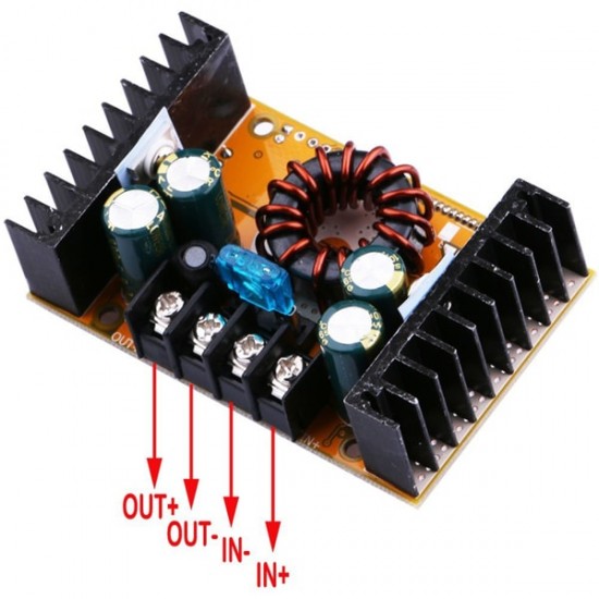 Dual Display 5A Power Adjustable Step-Down Constant-Voltage Constant-Current Power Module （With Case）