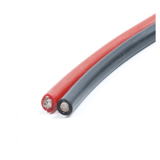 High Quality Ultra Flexible 6AWG Silicone Wire 0.5m (Black) + 0.5m (Red)