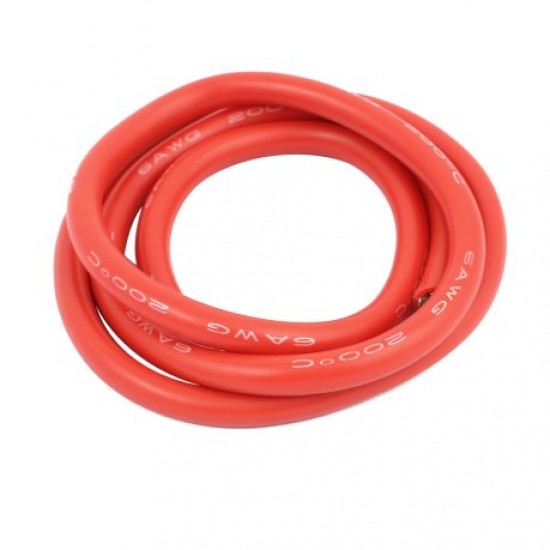 High Quality Ultra Flexible 6AWG Silicone Wire 0.5m (Red)