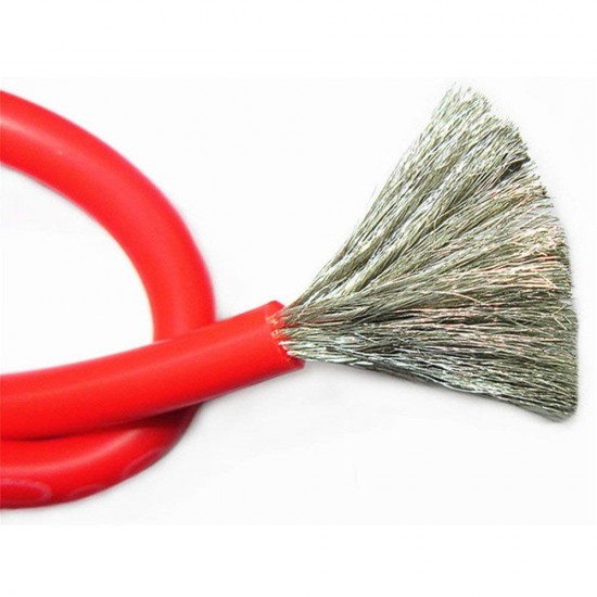 High Quality Ultra Flexible 6AWG Silicone Wire 1m (Red)