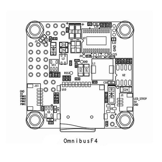 OMNIBUS F4 V2 PRO Flight Controller with SD Card Slot & BEC
