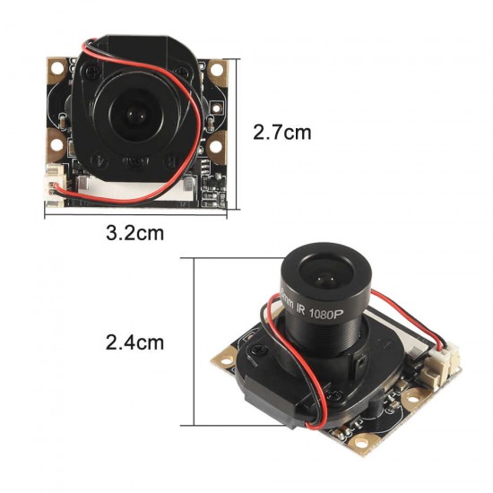 OV5647 5MP 1080P IR-Cut Camera for Raspberry Pi 3/4 with Manual Day Night Mode