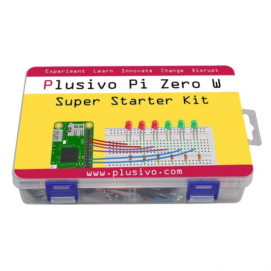 Plusivo Pi Zero W Super Starter Kit without Raspberry Pi Zero WH and without NOOBs – EU and UK interchangeable plug