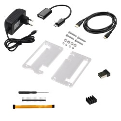Raspberry Pi Zero W USB Adapter with HDTV Cable, OTG, Camera Cable and Heat Sink, Power Adapter Accessories Kit