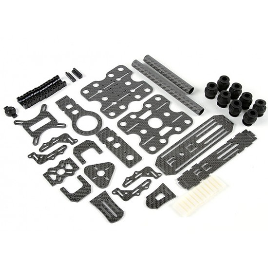 Shock Absorbing 2 Axis Brushless Gimbal Kit for Card Type Cameras – Carbon Fiber Version