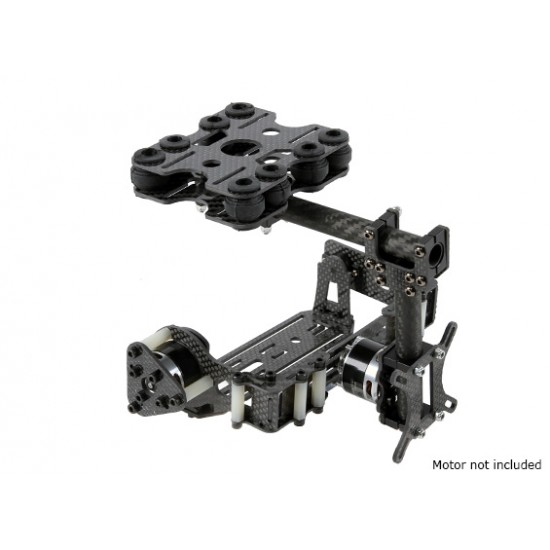 Shock Absorbing 2 Axis Brushless Gimbal Kit for Card Type Cameras – Carbon Fiber Version
