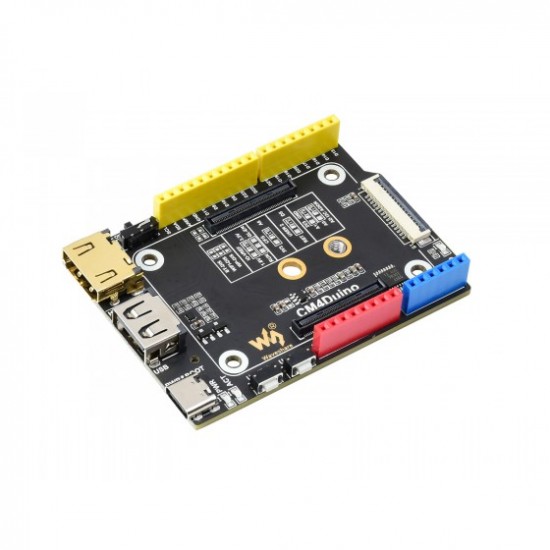 Waveshare Arduino Compatible Base Board For Raspberry Pi Compute Module 4, HDMI, USB, M.2 Slot