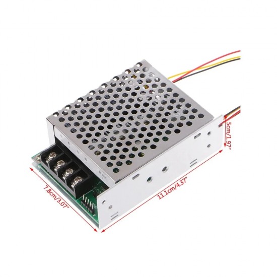 12V 24V 36V 40A PWM DC Motor Speed Controller Forward Reverse Adjustable Knob Switch Control Driver Digital Display with Case