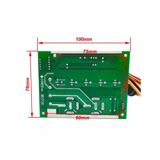 12V 24V 36V 40A PWM DC Motor Speed Controller Forward Reverse Adjustable Knob Switch Control Driver Digital Display with Case