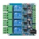 12V Modbus RTU 4, Channels Relay Module, Input Optocoupler, Isolation RS485 MCU for, Arduino