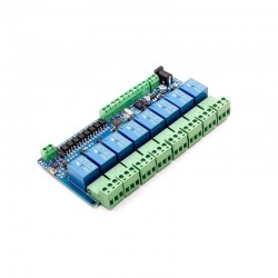 12V Modbus RTU 8, Channels Relay Module, Input Optocoupler, Isolation RS485 MCU