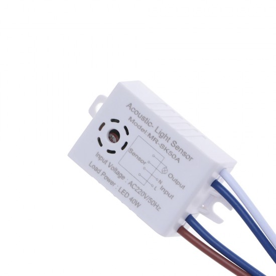 220AC Acoustic-Light Sensor Switch Module Auto On Off Light Smart Switch For Corridor Bath Warehouse Staircase