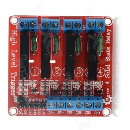 5V 4 Channel SSR G3MB-202P Solid State Relay Module 240V 2A Output with Resistive Fuse – Good Quality