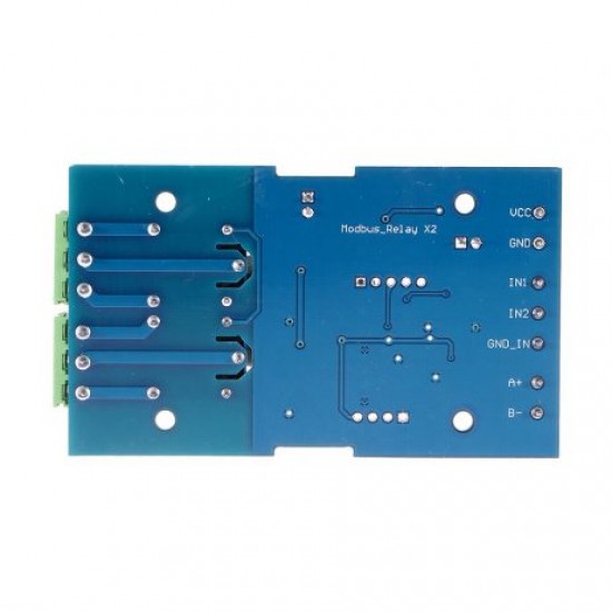 7-24V Modbus RTU 2, Channels Relay Module, RS485/TTL Anti-Reverse, Connection