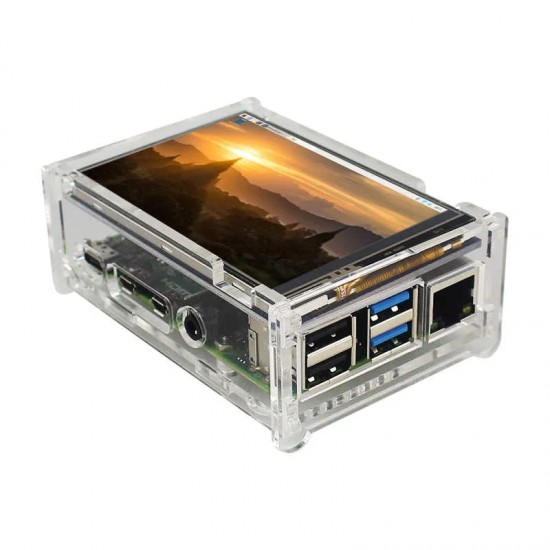 Acrylic Case Suitable for Raspberry Pi4 and 3.5 inch LCD