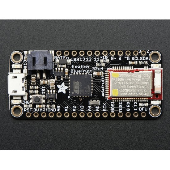 Adafruit Feather 32u4 Bluefruit LE MCU Development Board 2829