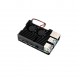 Aluminum Heat Sink Case with Double Fans for Raspberry Pi 4B – Black