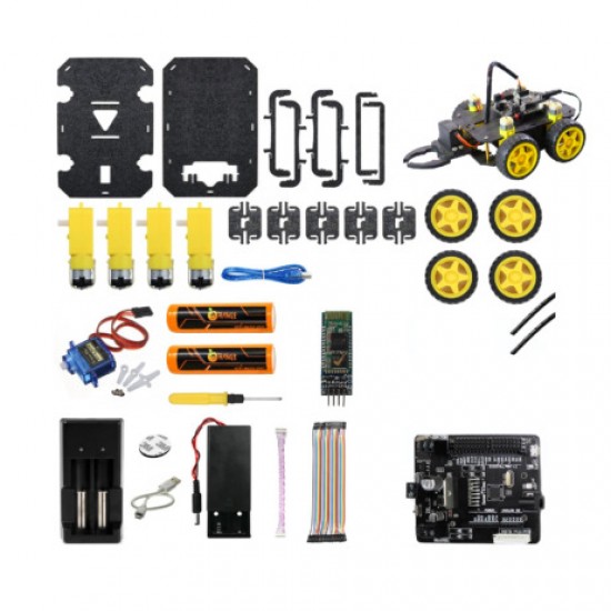Cligo Wireless Bluetooth Controlled Gripper Robot Car Kit For Kids