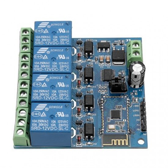 DC 12V Bluetooth 4, Channels Relay Module, Internet Smart Remote, Control Mobile Phone, Switch Wireless Relay