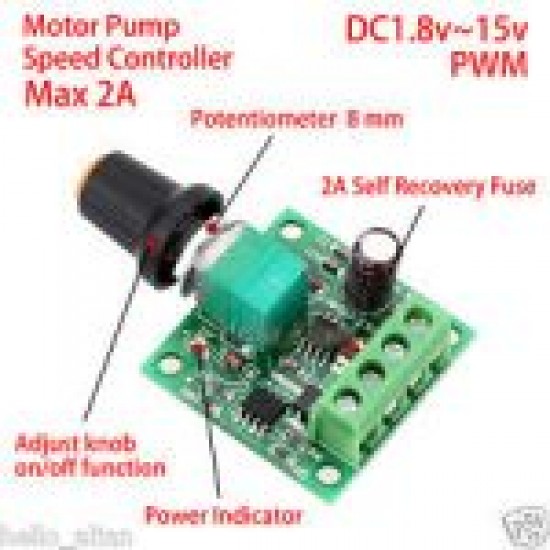 1.8V – 12V/2A DC Motor PWM Speed Regulator