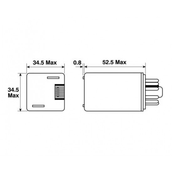 220VAC/28VDC 10A RES MK3P-3 Electromagnetic Relay, 11-pin 3PDT