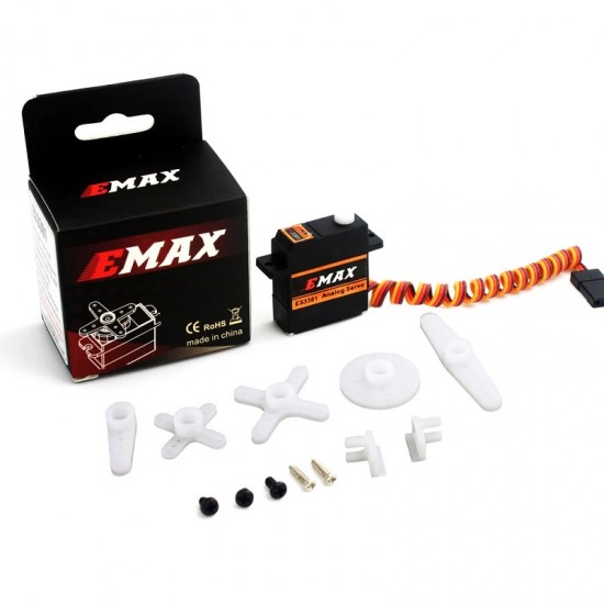 EMAX ES3301 9mm 2kgCm Plastic Gear Analog Servo for RC Plane (Original)