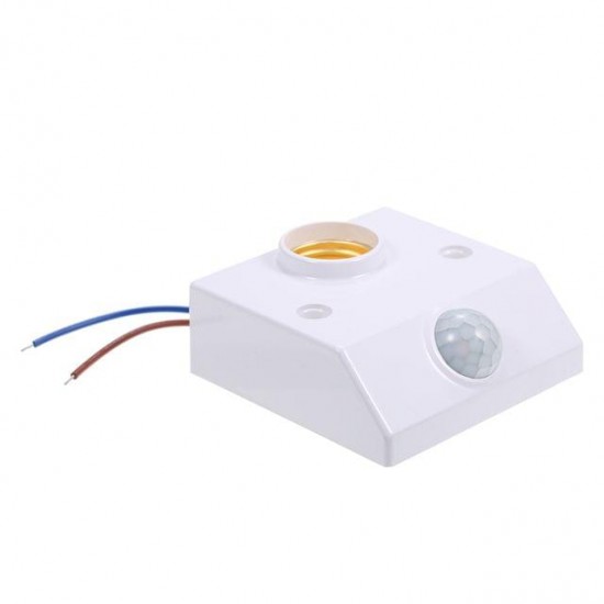 Lamp Base Standard E27 Socket AC 170-250V Infrared Sensor PIR Motion Detector Automatic Wall Light Holder 