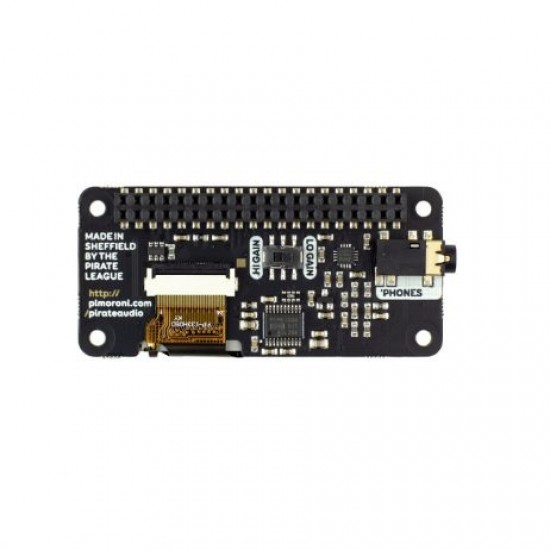 PIMORONI Pirate Audio: Headphone Amplifier with 3.5mm jack for Raspberry Pi