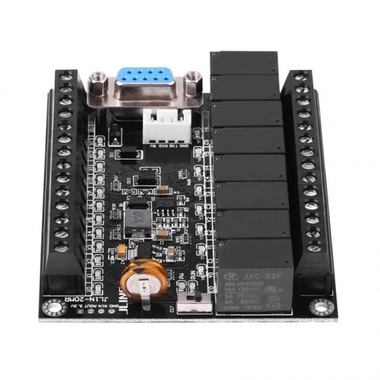 PLC Programmable Controller DC 24V Relay Module FX1N-20MR with Base Industrial Control Board