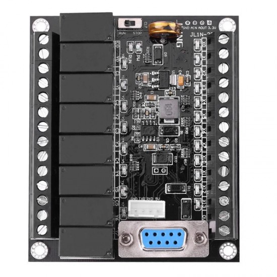 PLC Programmable Controller DC 24V Relay Module FX1N-20MR with Base Industrial Control Board