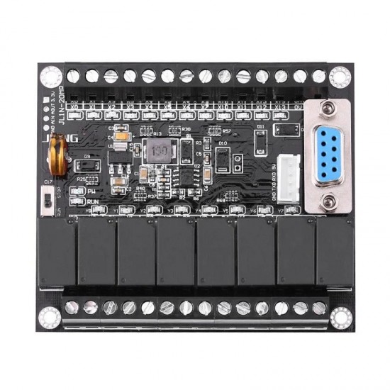 PLC Programmable Controller DC 24V Relay Module FX1N-20MR with Base Industrial Control Board