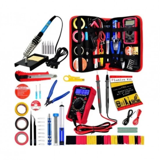 Plusivo Soldering Iron Kit with Digital Multi-meter V5 (EU Plug)
