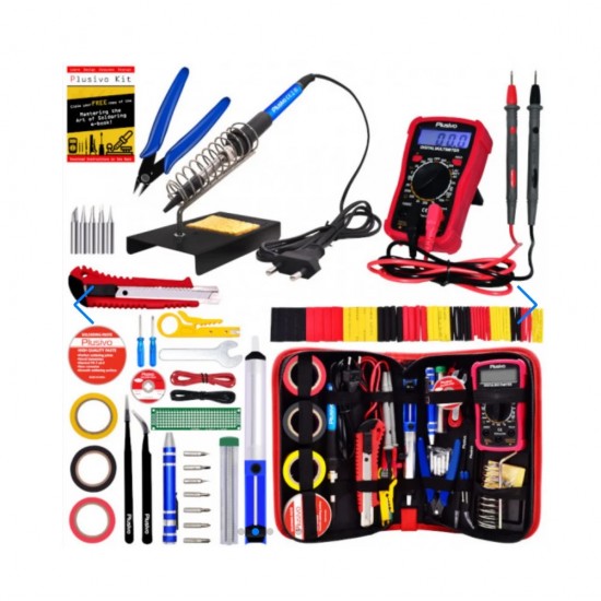 Plusivo Soldering Iron Kit with Digital Multi-meter V5 (EU Plug)