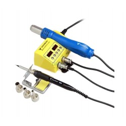 SOLDRON 8898 Portable Dual Hot Air Soldering Station with wall mounting