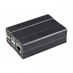 Stripe Aluminum Cooling Case for Raspberry Pi 4, Built-In Active Radiator with Fins